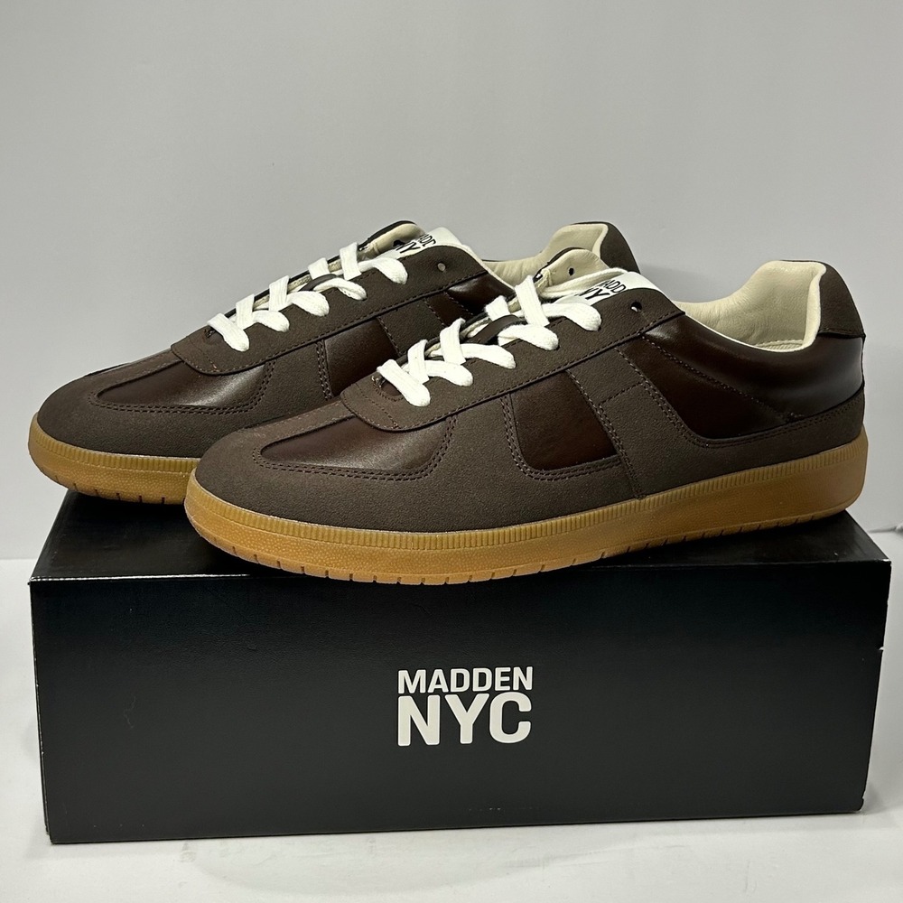 Madden NYC Morddy Mens Fashion Casual Sneakers Dark Brown Gum Sole 11 NEW